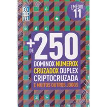 Livro de Passatempos Coquetel +250 Dominox Numerox Cruzadox Duplex Criptocruzada, Edição 11, 352 Páginas