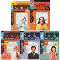 Livro de Passatempos Coquetel Sudoku Edições Encadernadas Kit 5 Volumes