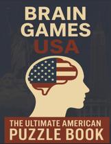 Livro de Passatempos Independently Published Brain Games USA 500+ Livro de Passatempos Independently Published Brain Games USA 500+