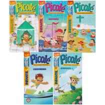 Livro de Passatempos Infantil Picolé Passatempos Educativos Kit 5 Vols, 26 páginas, Edições 2024