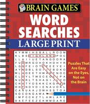 Livro de pesquisas de palavras, jogos cerebrais, letras grandes, vermelho