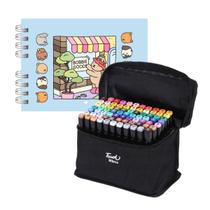 Livro de Pintura + 80 Canetas + Marcadores + Estojo