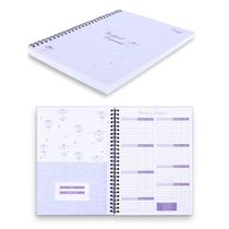 Livro de planejamento orçamentário SOLIGT Monthly com 12 bolsos roxo