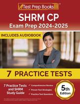 Livro de preparação para exames Livros preparatórios para testes SHRM CP 7 Practice Tests 5ª Ed