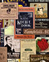 Livro de receitas em branco Diário de receitas vintage de 100 páginas