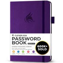 Livro de senhas Clever Fox Internet Address Organizer roxo