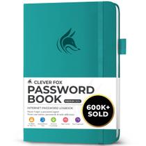 Livro de senhas Clever Fox Internet Address Organizer Turquoise