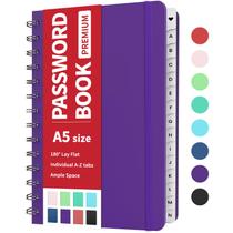 Livro de Senhas Forvencer Purple com Abas Alfabéticas - 5,3 x 7,6 Polegadas