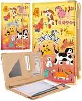 Livro de servidor Slohif para garçonete com bolso com zíper para cães amarelos