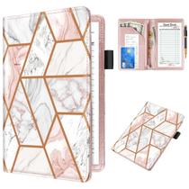 Livro de servidor WAVEYU Cute for Waitress Waiter Leather Pink