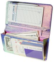 Livro de servidor Zreal com bolso com zíper, fecho magnético