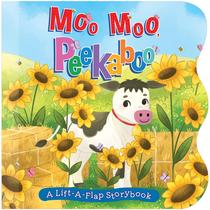 Livro de tabuleiro Little Hippo Books Moo Moo Peekaboo