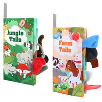 Livro de Tecido Baby Soft Touch and Feel Ocean Animal Tails - Barmaco