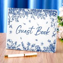 Livro de visitas de casamento Panelee Elegant Bridal Shower Blue
