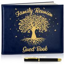 Livro de visitas de Family Reunion Patelai Classic com caneta 112 páginas Livro de visitas de Family Reunion Patelai Classic com caneta 112 páginas