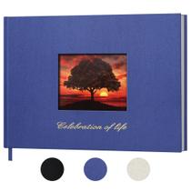 Livro de visitas funerárias SUNEE Memorial Service com 100 páginas