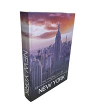 Livro Decorativo Caixa Fake Estampa Paisagem NEW YORK 30CM - BW