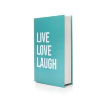 Livro Decorativo de Papel Verde "Live Love Laugh Verde" 27x17x5 Cm - D'Rossi
