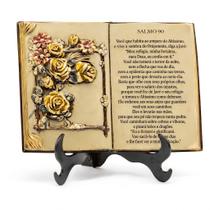 Livro Decorativo Salmo 90 em Gesso 14cm Religioso
