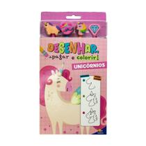 Livro - DESENHAR, apagar e colorir!: Unicórnios