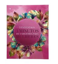 Livro Devocional Pink Feminino Para Mulheres 3 Minutos De Sabedoria Mulheres Flores - CPP