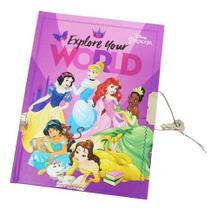 Livro Diario Infantil Menina Feminina Kids Magnetico Princesas Disney Explore Your World