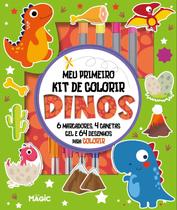 Livro - Dinossauros - Kit de atividades com marcadores e canetas perfumadas