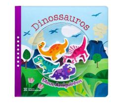 Livro - Dinossauros (livro + 4 personagens de madeira)