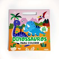 Livro - Dinossauros para colorir - com 100 adesivos