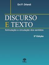 Livro - Discurso E Texto - 5ª Ed - PONTES EDITORES Livro - Discurso E Texto - 5ª Ed - PONTES EDITORES