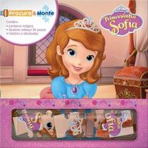 Livro Disney Procure e Monte - Princesinha Sofia com Lanterna Mágica e Quebra-cabeça. Divirta-se com a história e atividades!