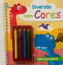 Livro diversao com cores com lapis de cor - dinossauros - CULTURAMA EDITORA E DISTRIBUIDORA LTDA