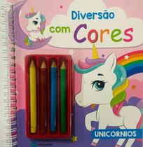 Livro diversao com cores com lapis de cor - unicornios - CULTURAMA EDITORA E DISTRIBUIDORA LTDA