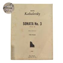 Livro dmitri kabalevsky sonata n 3 opus 46 new edition por piano (estoque antigo) - MCA MUSIC