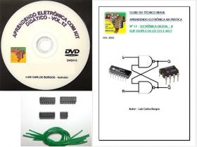 Livro,DVD aula e kit. Eletrônica Digital II,Flip-Flops e os CIs 555 e 4017 V12