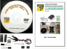 Livro,DVDaula e kit. Amplificadores Operacionais e de Áudio V9