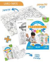 Livro e tapete de colorir Fantástico mundo da Fazendinha