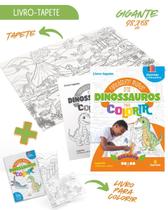 Livro e tapete de colorir para criança Fantástico mundo dos Dinossauros