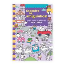 Livro - Encontre os Amiguinhos! Pela Cidade - Pinte e Cole os Adesivos Livro - Encontre os Amiguinhos! Pela Cidade - Pinte e Cole os Adesivos