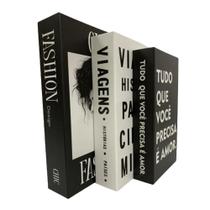 Livro Enfeite Porta Objetos 3 Caixas Organizadoras Fashion - AMG Livro Enfeite Porta Objetos 3 Caixas Organizadoras Fashion - AMG