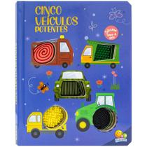 Livro - Esconde-Esconde animado! Toque & Sinta:Cinco Veículos Potentes