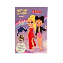 Livro - Estilistas em Ação: Festa - Com adesivos de vinil para colar muitas vezes!