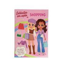 Livro - Estilistas em Ação: Shopping - Com adesivos de vinil para colar muitas vezes!