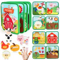 Livro Farm Busy para crianças de 1 a 3 anos, Montessori Busy Board para crianças de 1 ano, Livro de atividades silenciosas de habilidades motoras finas Aprendizagem educacional para meninos e meninas, brinquedo com tema de viagem para avião e carro Livro Farm Busy para crianças de 1 a 3 anos, Montessori Busy Board para crianças de 1 ano, Livro de atividades silenciosas de habilidades motoras finas Aprendizagem educacional para meninos e meninas, brinquedo com tema de viagem para avião e carro