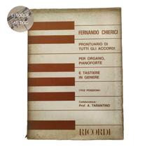 Livro fernando chierici prontuario di tutti gli accordi per organo pianoforte 1152 posizioni tarantino (estoque antigo)