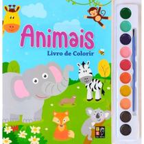 Livro físico infantil - colorir com aquarela - animais Livro físico infantil - colorir com aquarela - animais