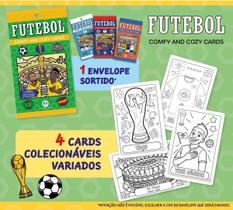Livro - Futebol - Comfy and Cozy 4 Cards para colorir e colecionar Livro - Futebol - Comfy and Cozy 4 Cards para colorir e colecionar