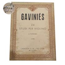 Livro gaviniés 24 studi per violino a. poltronieri (estoque antigo)