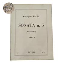 Livro giuseppe haydn sonata n.5 kleinmichel piano ricordi (estoque antigo)
