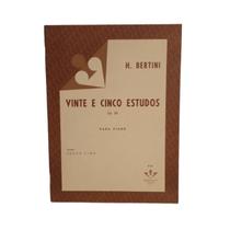 Livro h. bertini vinte e cinco estudos op.29 para piano (estoque antigo)